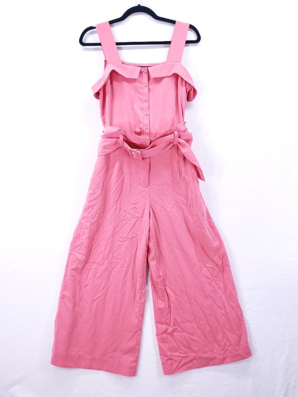 Gabrielle Union x NY & Co Jumpsuit Wide Leg Size XS Pink Preppy Beachy Boho